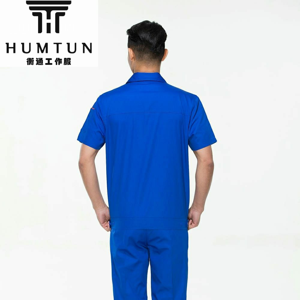 夏季短袖工裝 廠家直銷 工裝定制 工作服 職業(yè)裝 勞保服 可印LOGO 支持來圖來樣