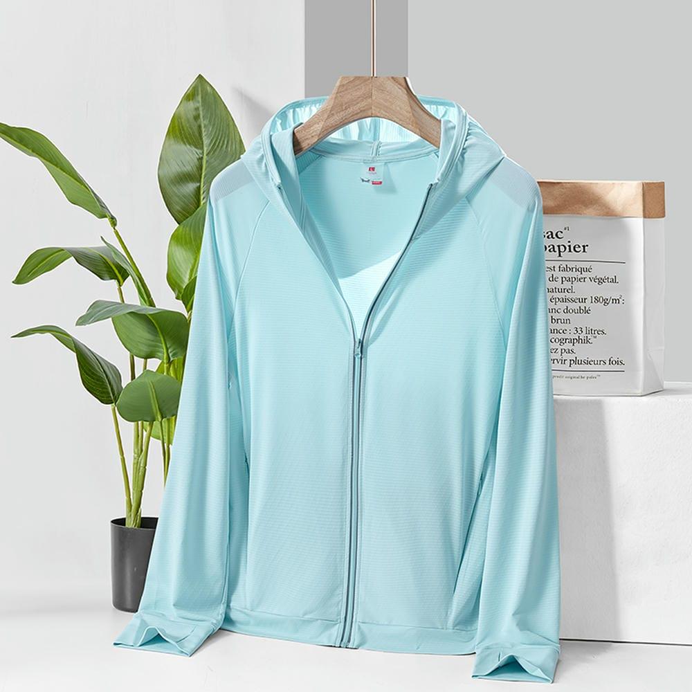 夏季平紋針織布女款冰絲防曬服